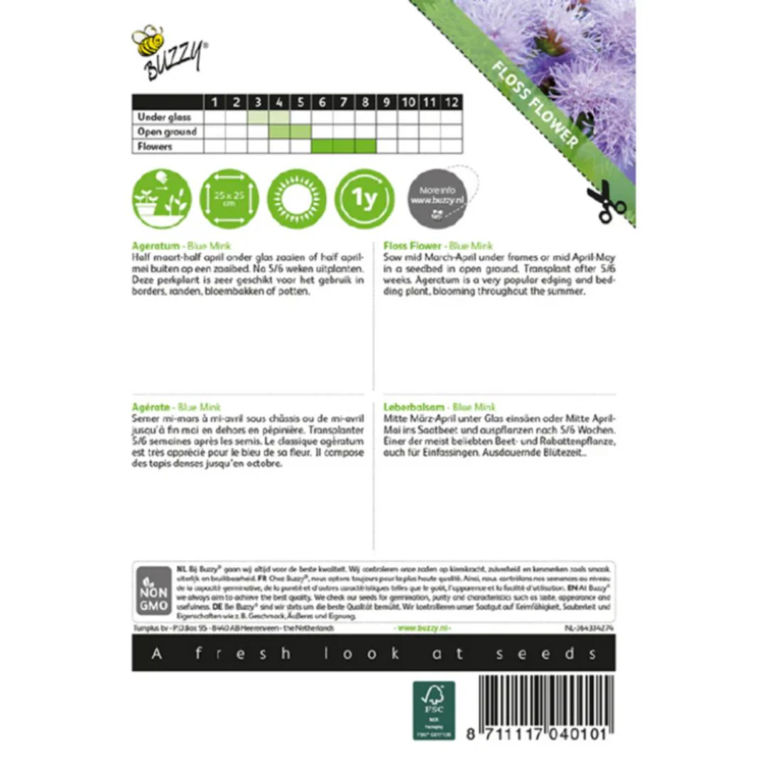 Floss Flower (Blue Mink) – Seeds (Imported - Limited Pack) - Image 2