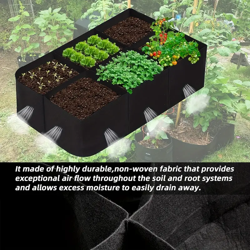 Kiari (6 Grid) Grow Bag – Green (imported) - Image 2