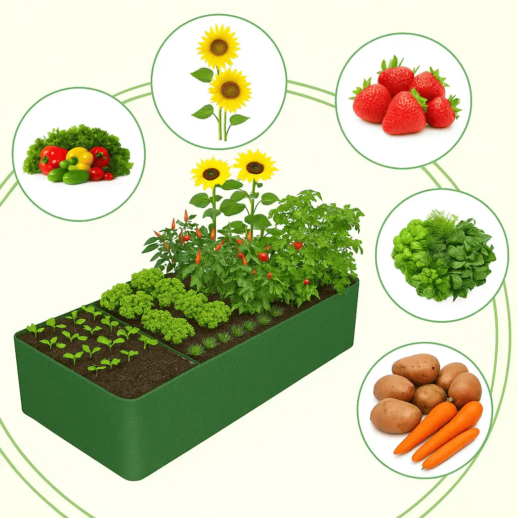Kiari (8 Grid) Grow Bag – Green (imported) - Image 2