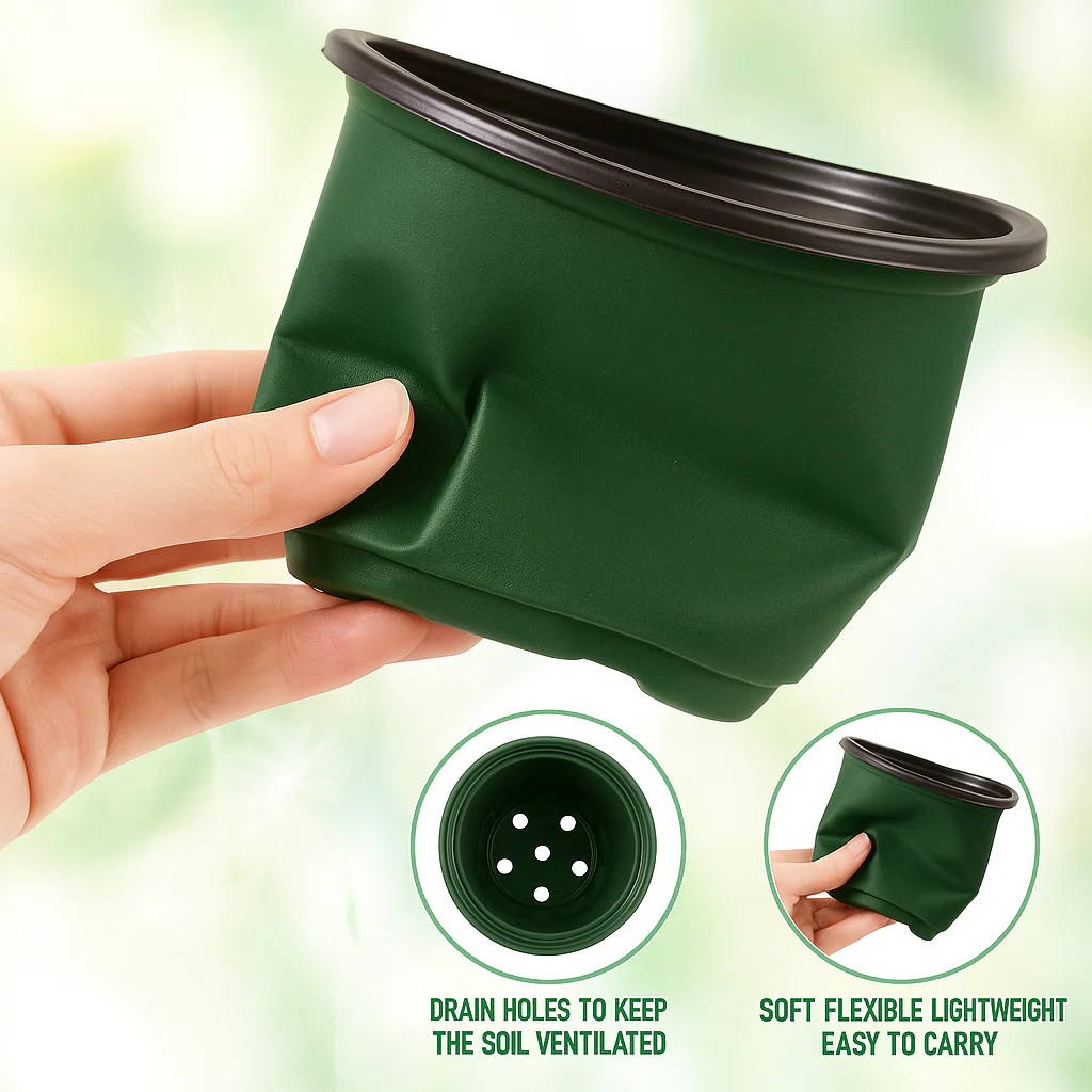Pack of 5 Flexible Pots – 7 inch Imported - Image 2