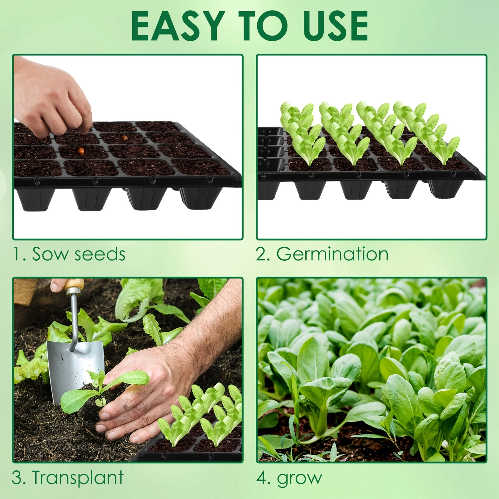 Pack of 5 Seedling Tray – 32 Holes - Image 4