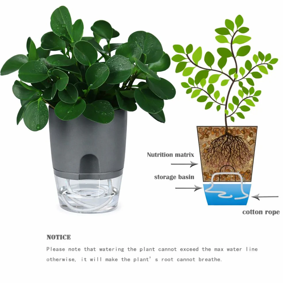Self Watering Pots – Gray - Image 3
