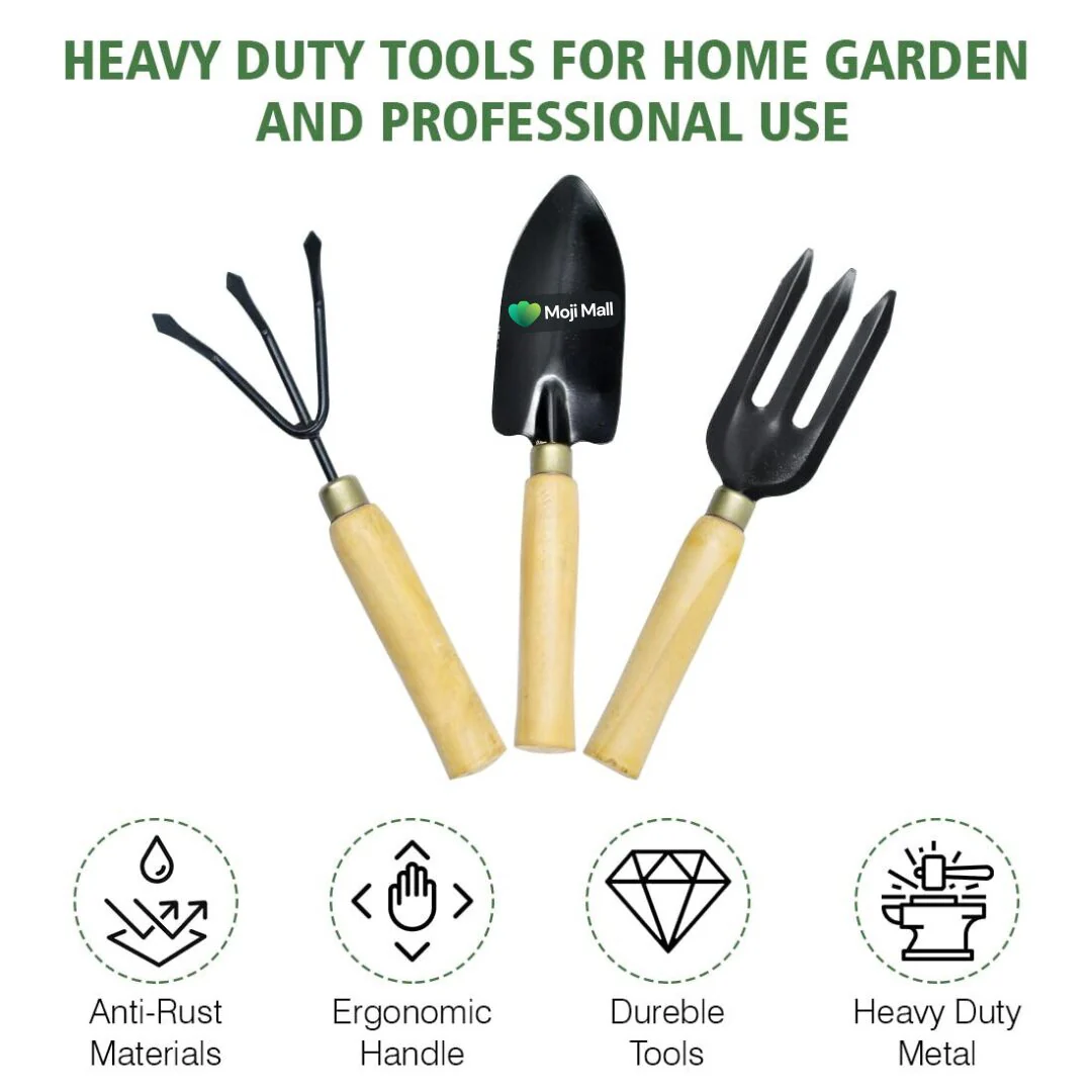 Shovels Set – Pack of 3 (Wooden Handle) - Image 5